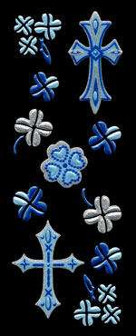 APS02 Cross & clover blue
